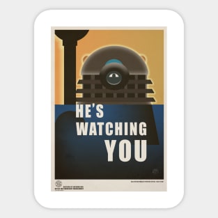 Dalek Time War Propaganda Poster 2 Sticker